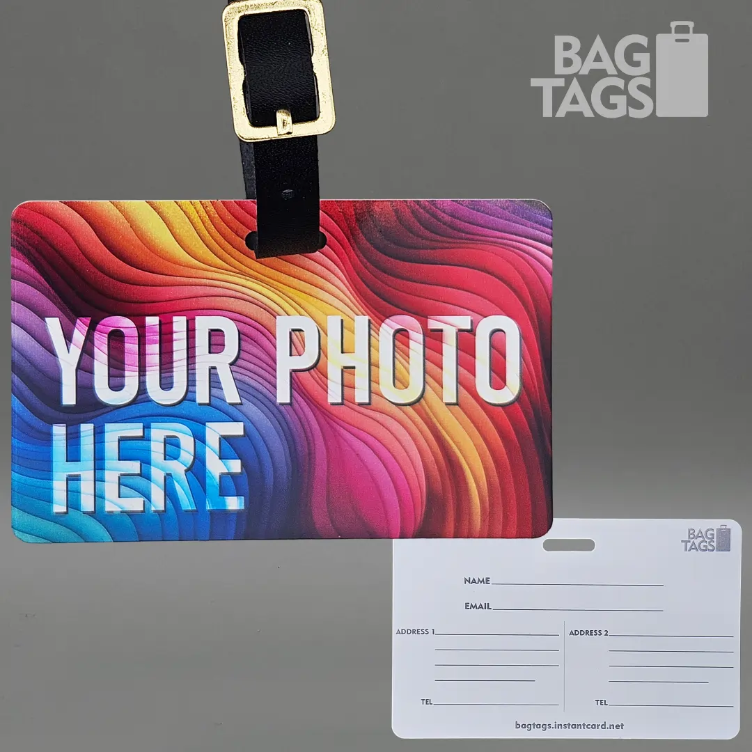 custom luggage tag - double-address horizontal