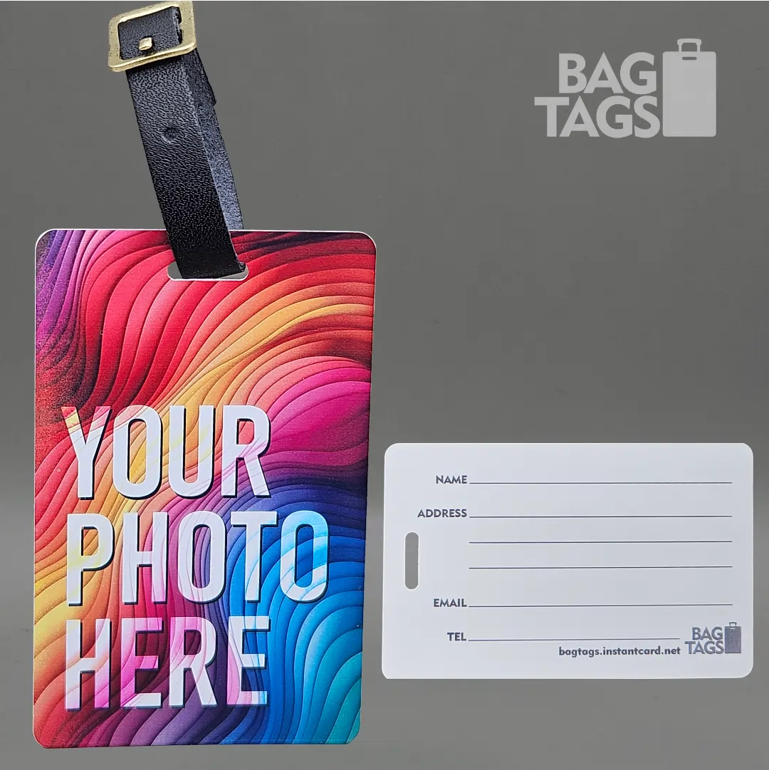 custom luggage tag - single-address vertical